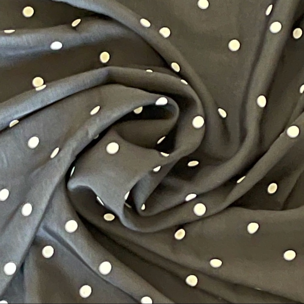 Black and White Poly Print Satin Fabric
